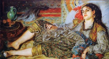 ピエール=オーギュスト・ルノワール Painting - アルジェのオダリスクの女 ピエール・オーギュスト・ルノワール